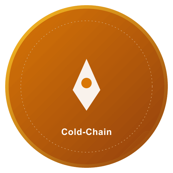Seal illustration representing cold-chain fulfillment certification